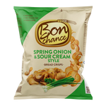 BON CHANCE bread chips, Spring Onion & Sour Cream flavor, 120g.