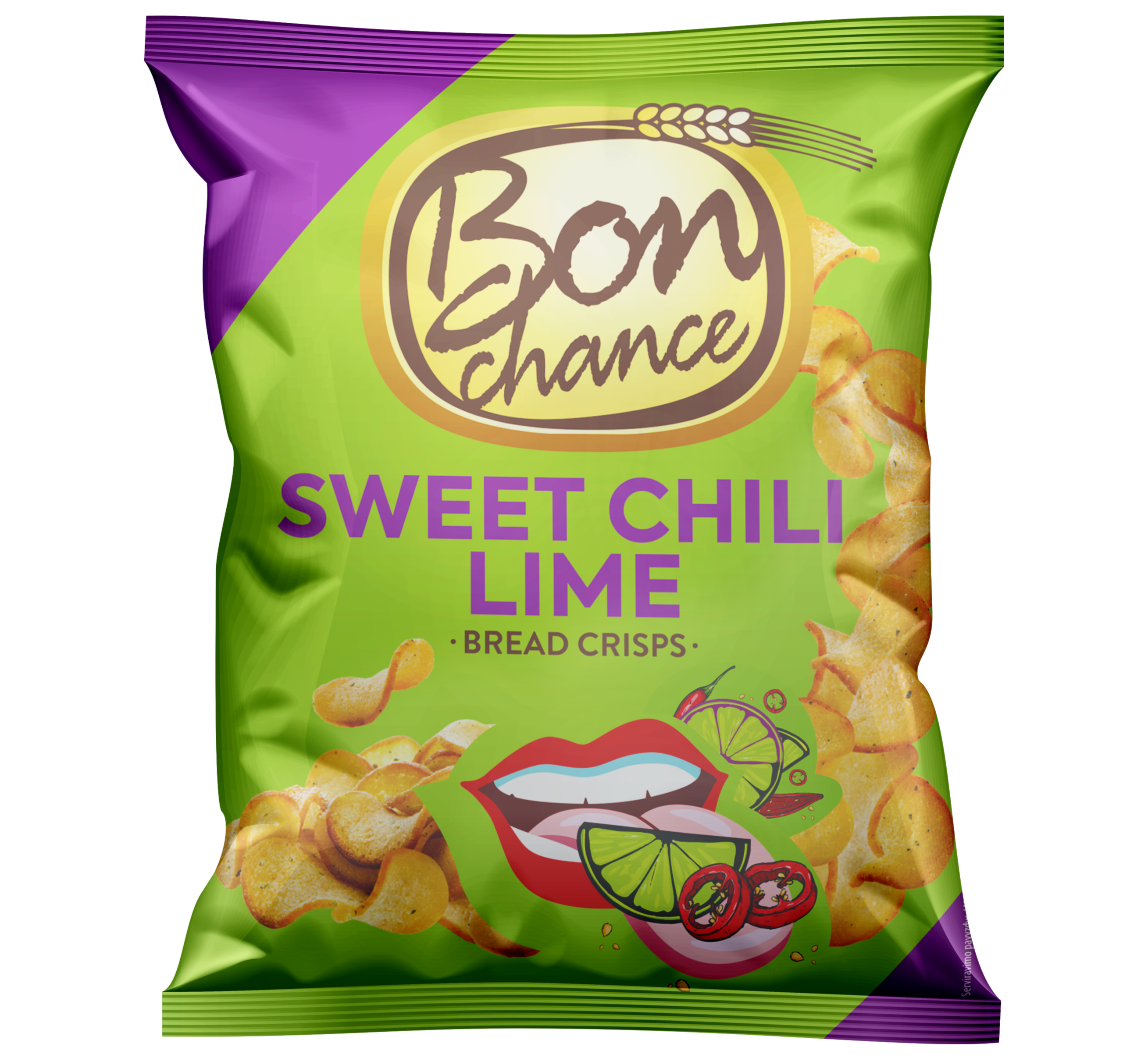 プラン・ド・パリ　ジュリアン　チットビット BON CHANCE bread crisps, SWEET CHILLI & LIME flavor, 120g. – CHAZZ