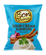 Bon Chance keptos duonos lazdelės grietinės ir svogūno skonio, 150g.