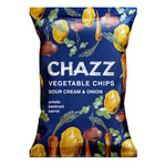 Grietinėlės ir svogūnų skonio HAND COOKED daržovių traškučiai CHAZZ, 75g.