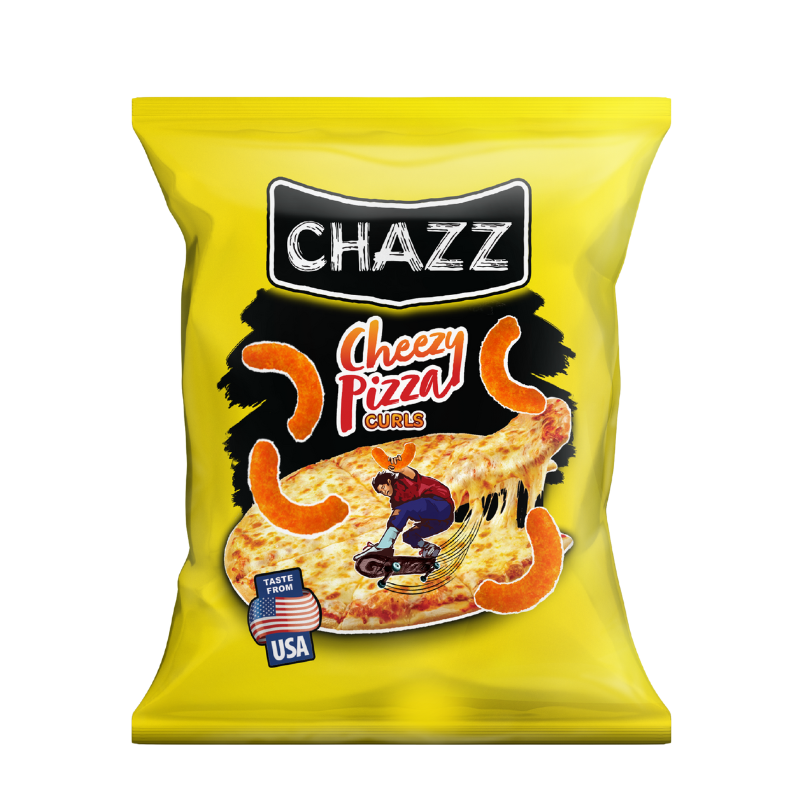 CHAZZ Crispy Corn Cheesy Pizza flavor, 100g. – CHAZZ CHIPS