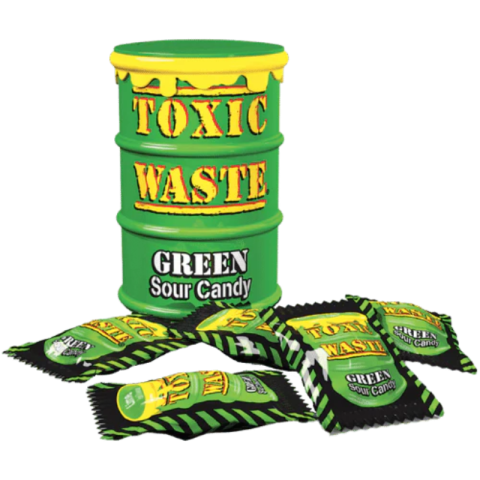 Sour green candy TOXIC WASTE