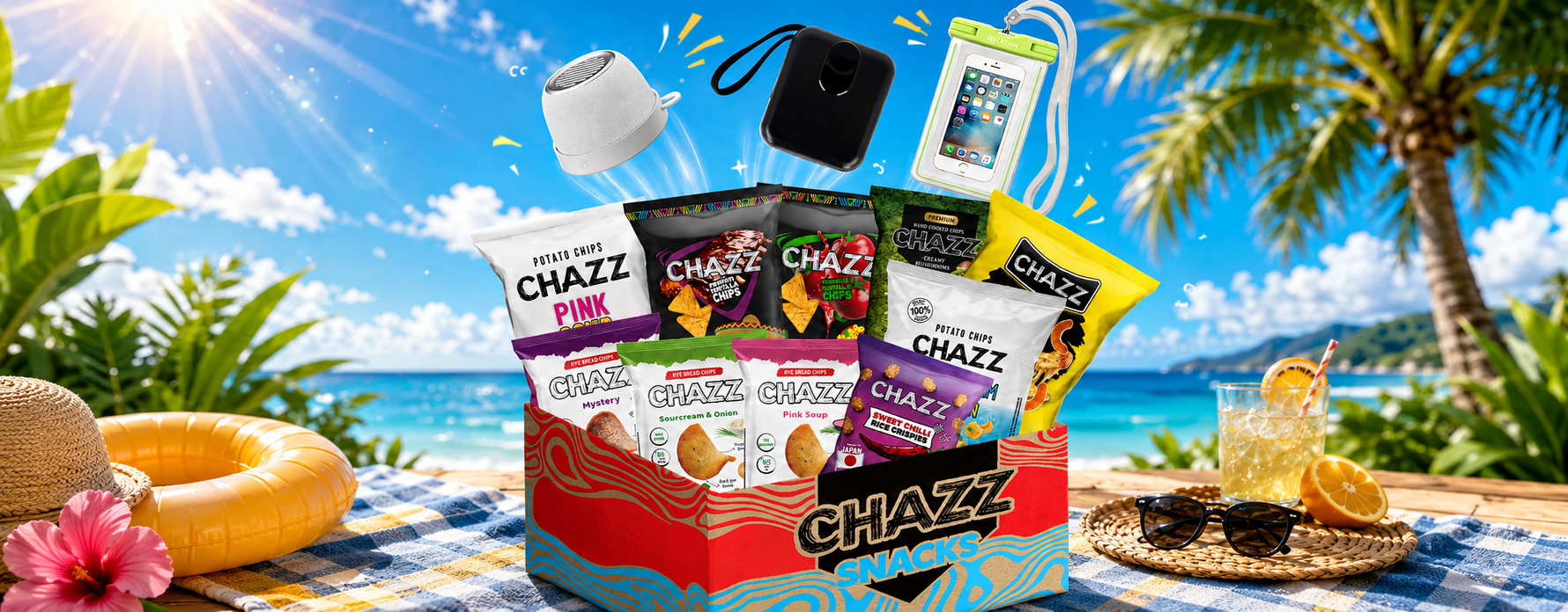 CHAZZ x Case4You vasaros konkursas: įsigyk rinkinį ir laimėk užkandžių dėžę