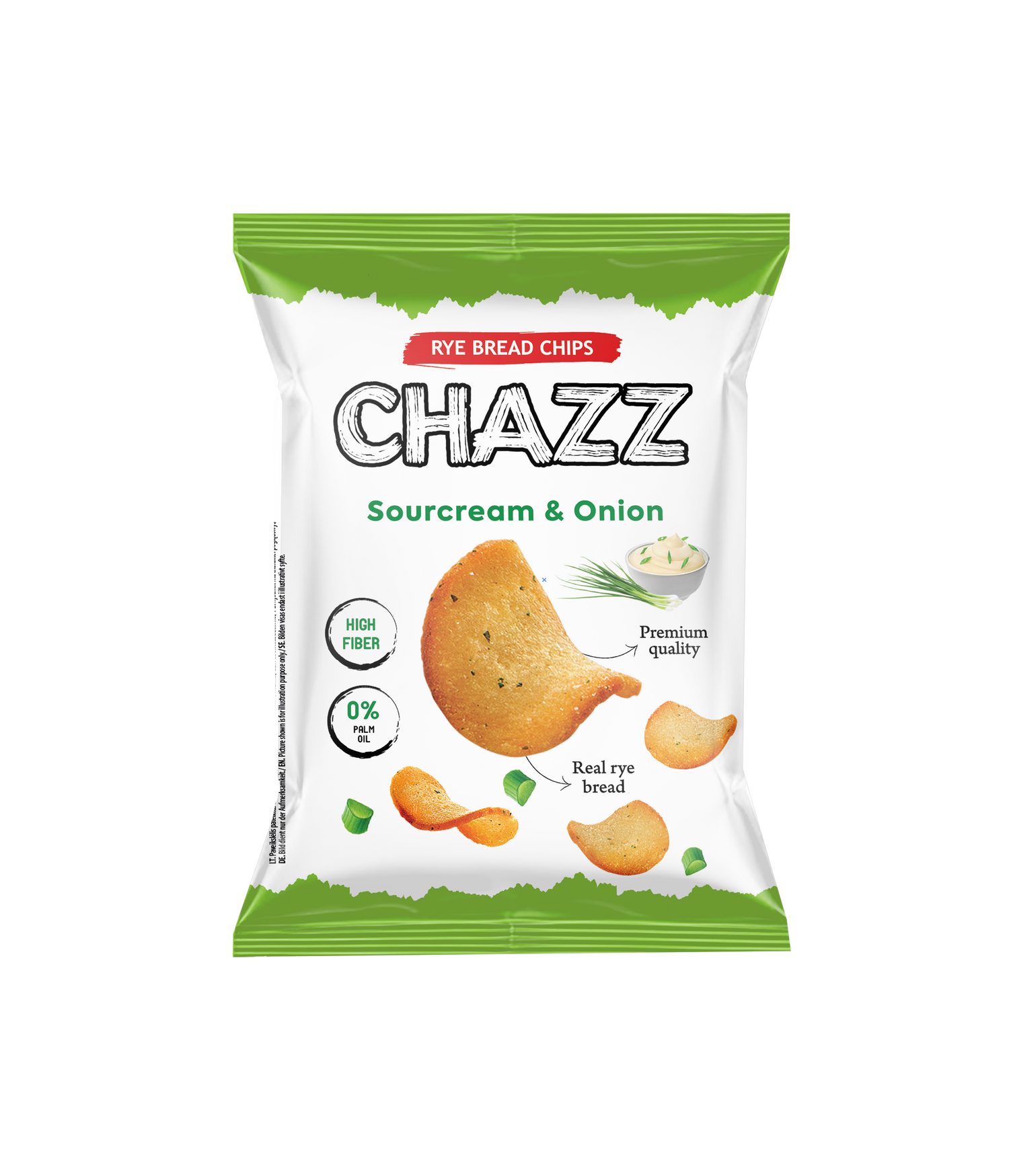 CHAZZ duonos traškučiai, grietinės ir svogūnų skonio, 100g.
