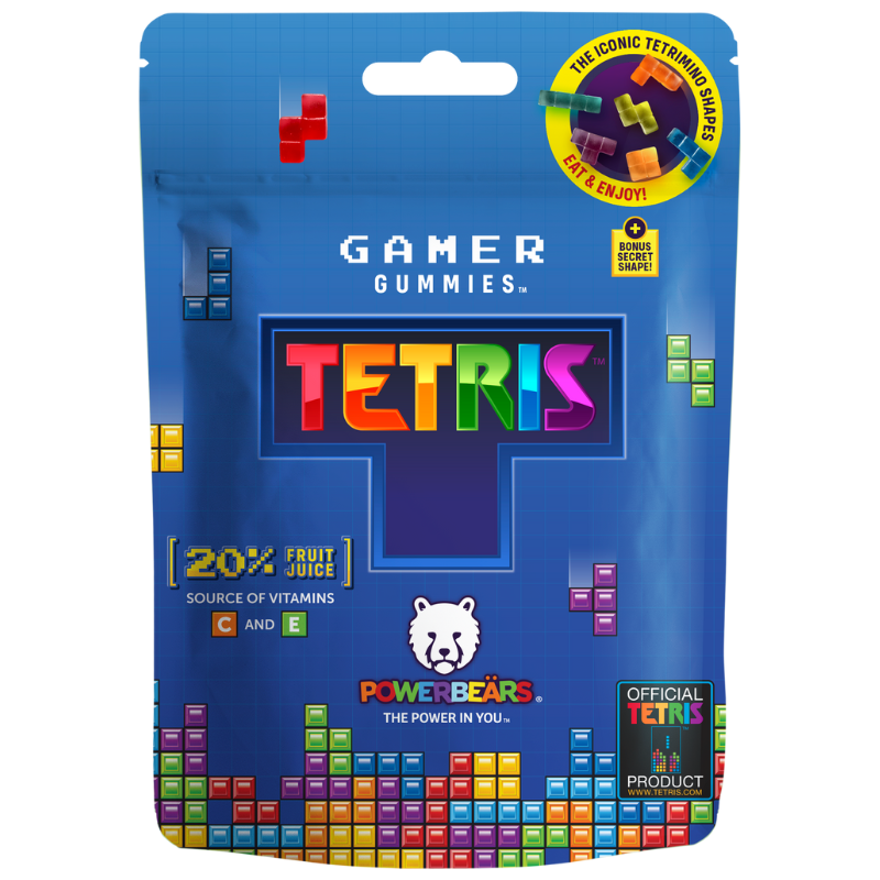 Gummies with various fruit flavors TETRIS