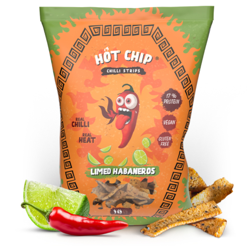 HOT CHIPS lime and habanero flavoured chips