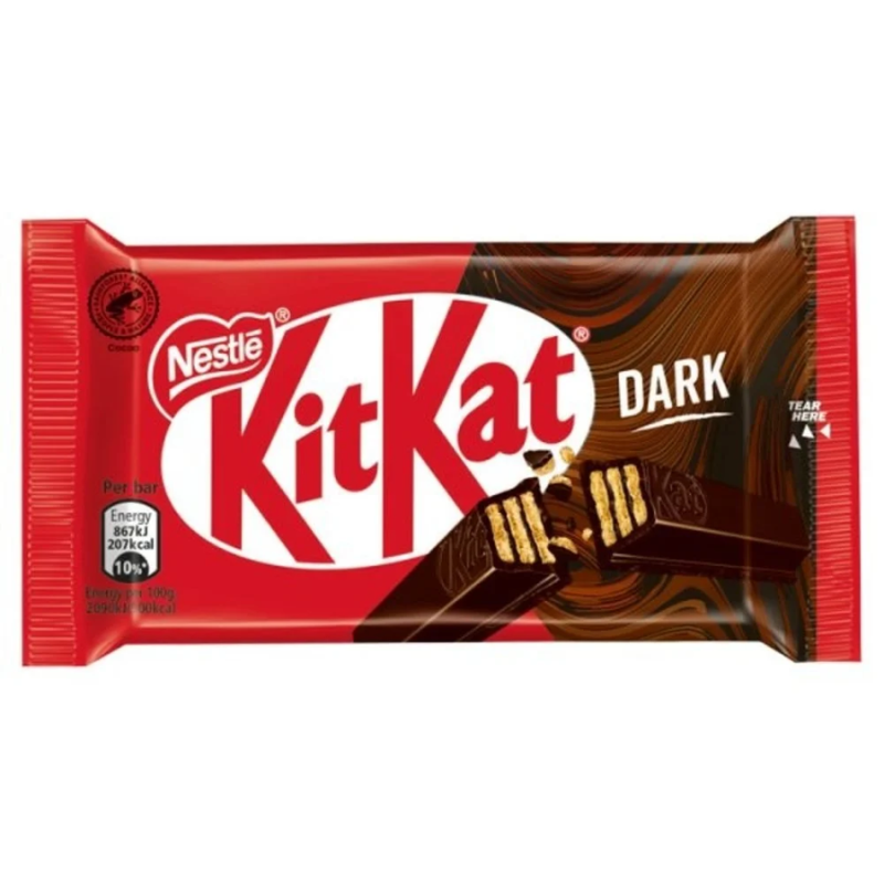 KitKat su juoduoju šokoladu