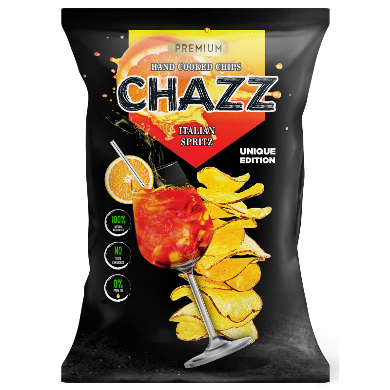 CHAZZ HAND COOKED Italian Spritz flavour potato chips 