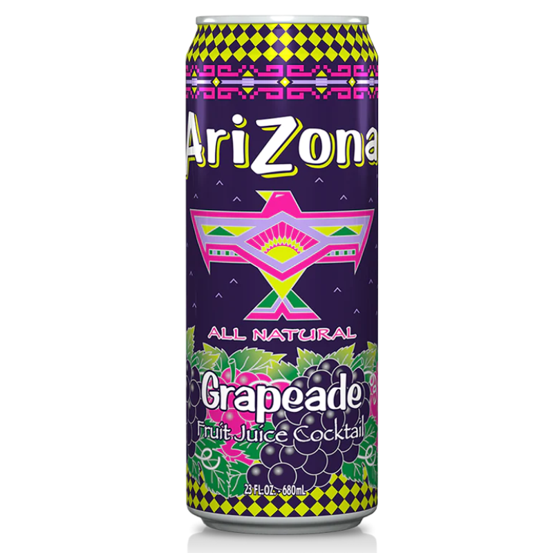 Grape-flavoured soft drink ARIZONA