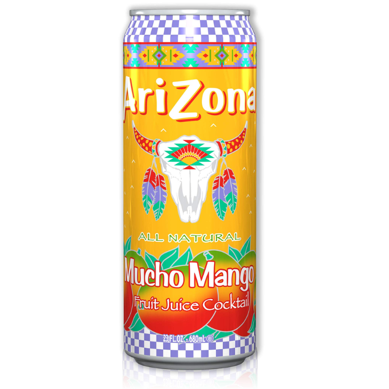 Mango-flavoured soft drink ARIZONA