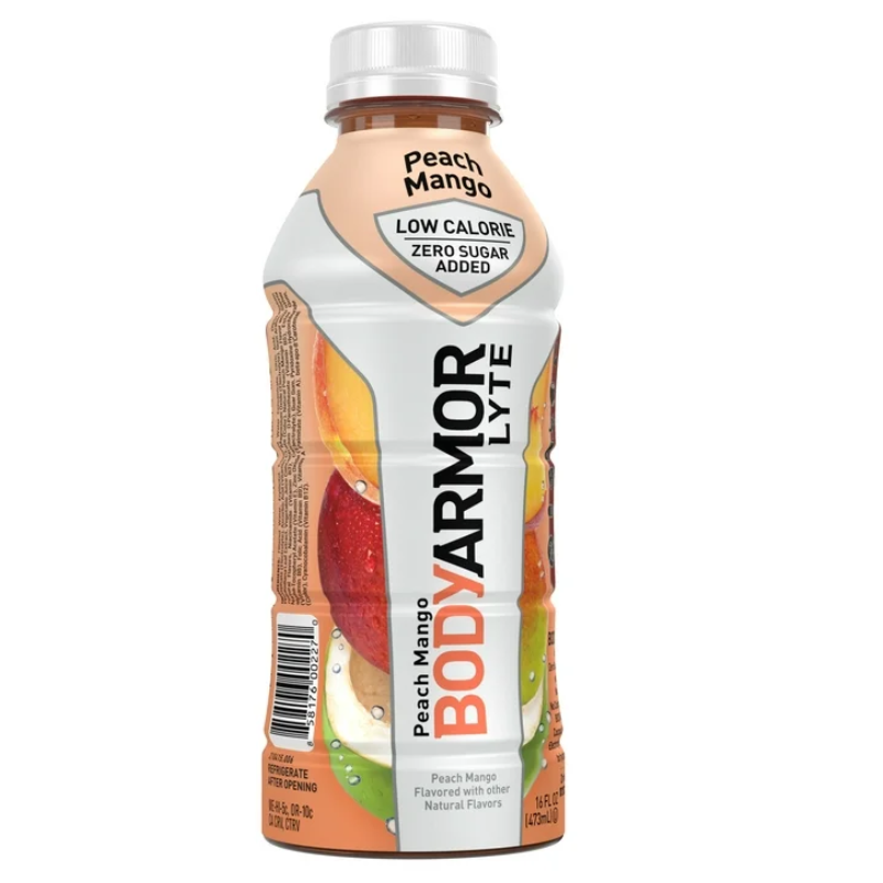 Peach and mango flavoured energetic BODYARMOR