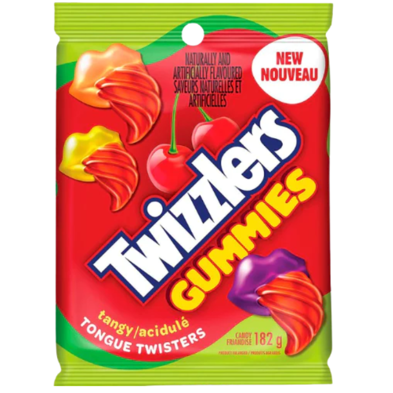 Vyšnių skonio saldainiai TWIZZLERS