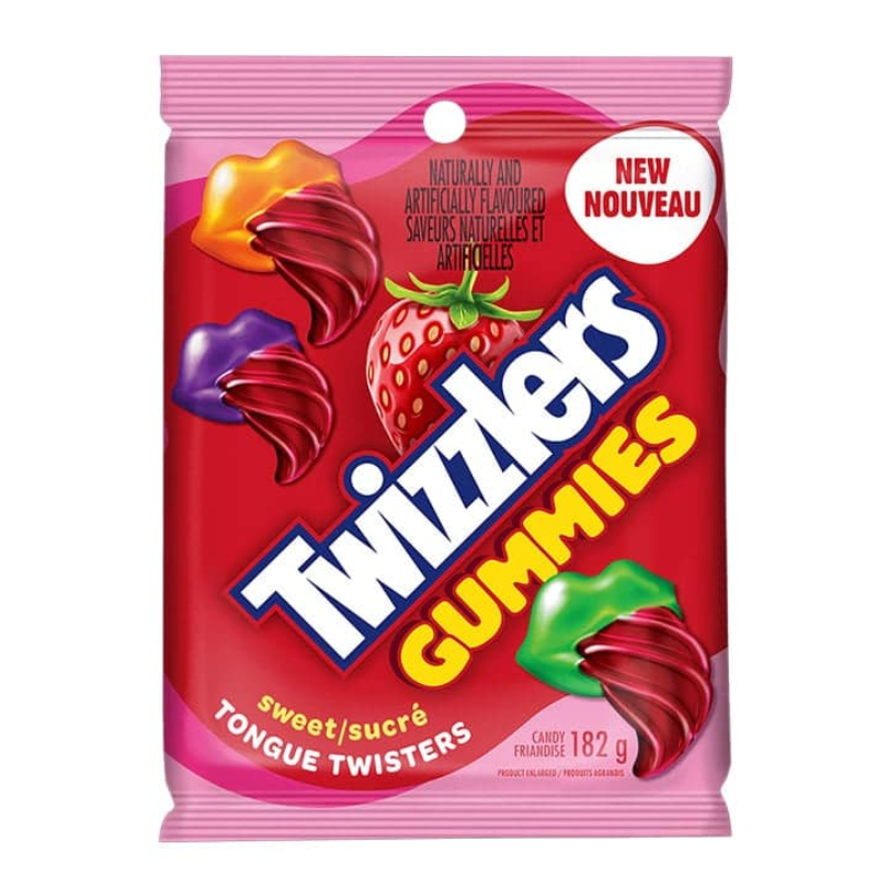 Braškių skonio saldainiai TWIZZLERS