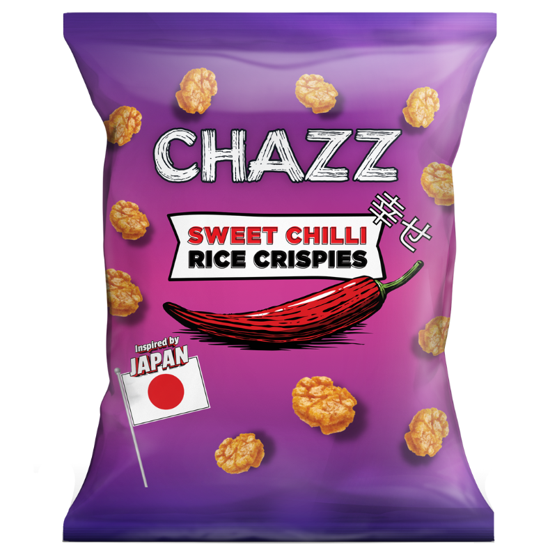 CHAZZ (SWEET CHILLI CRISPIES) snack with sweet pepper flavour