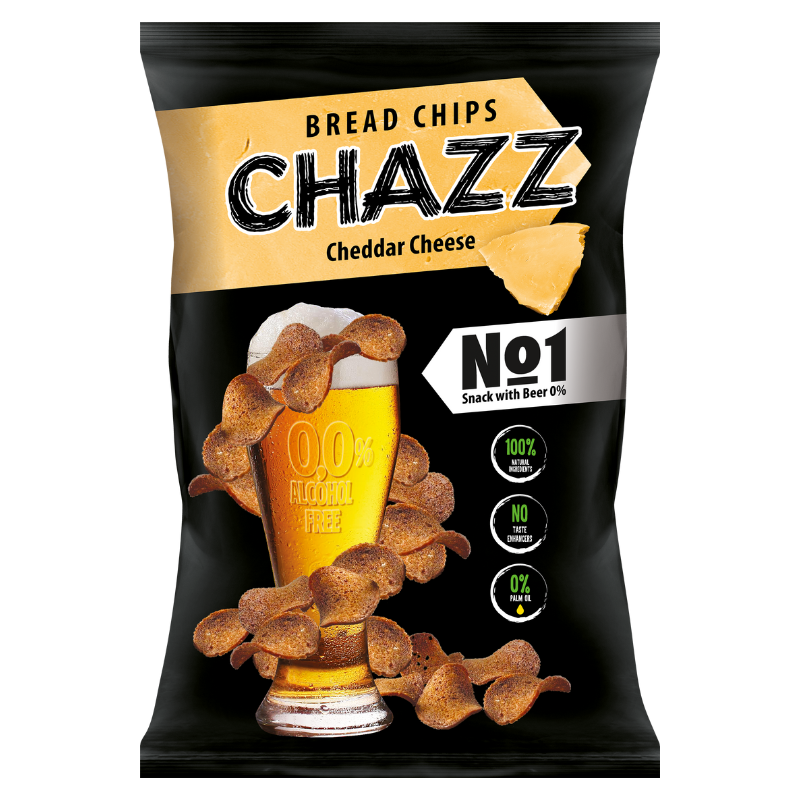 CHAZZ bread crisps with cheddar cheese