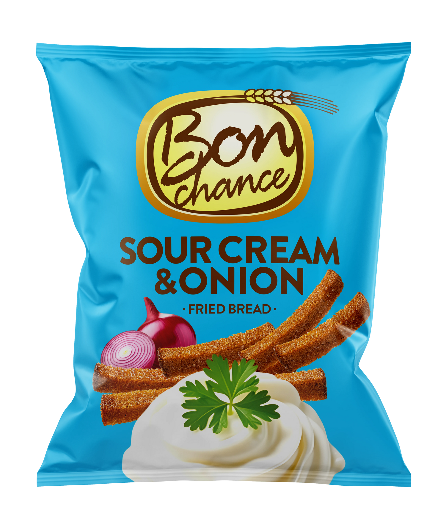 Bon Chance keptos duonos lazdelės grietinės ir svogūno skonio, 150g.