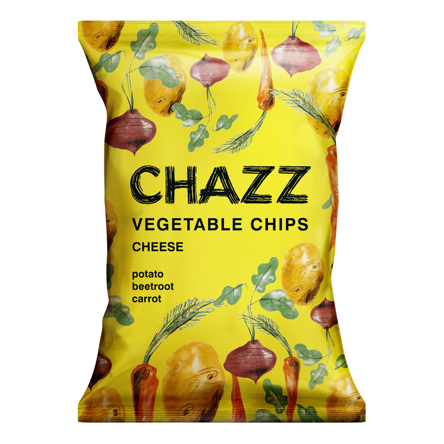 CHAZZ HAND COOKED Cheese-flavoured vegetable chips