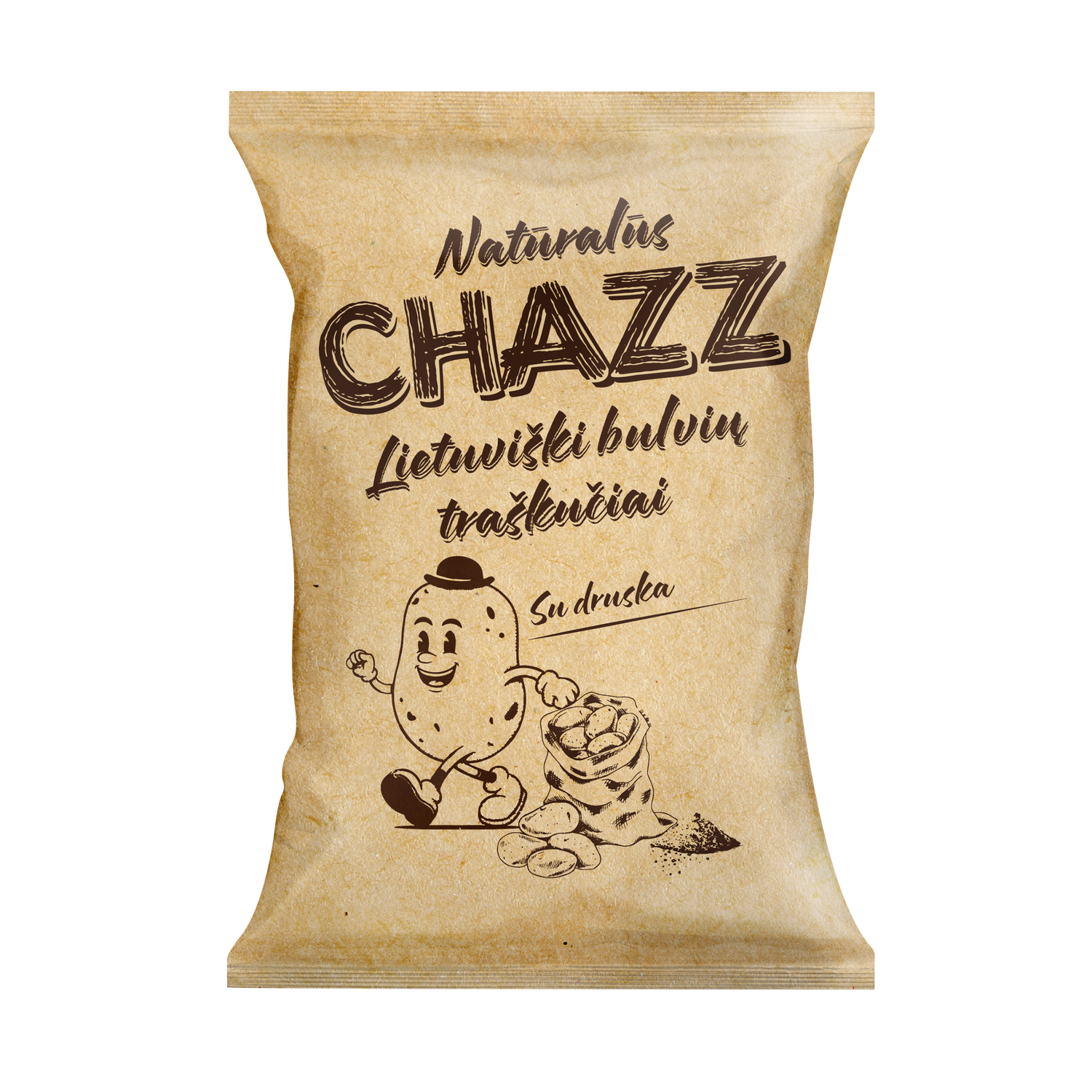 Natural CHAZZ Lithuanian Potato Chips, 150g.