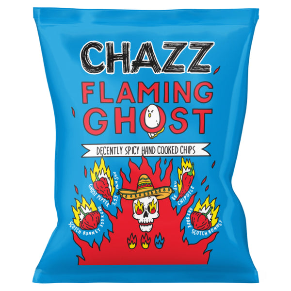 CHAZZ HAND COOKED Ghost chili flavor potato chips, 50g. 