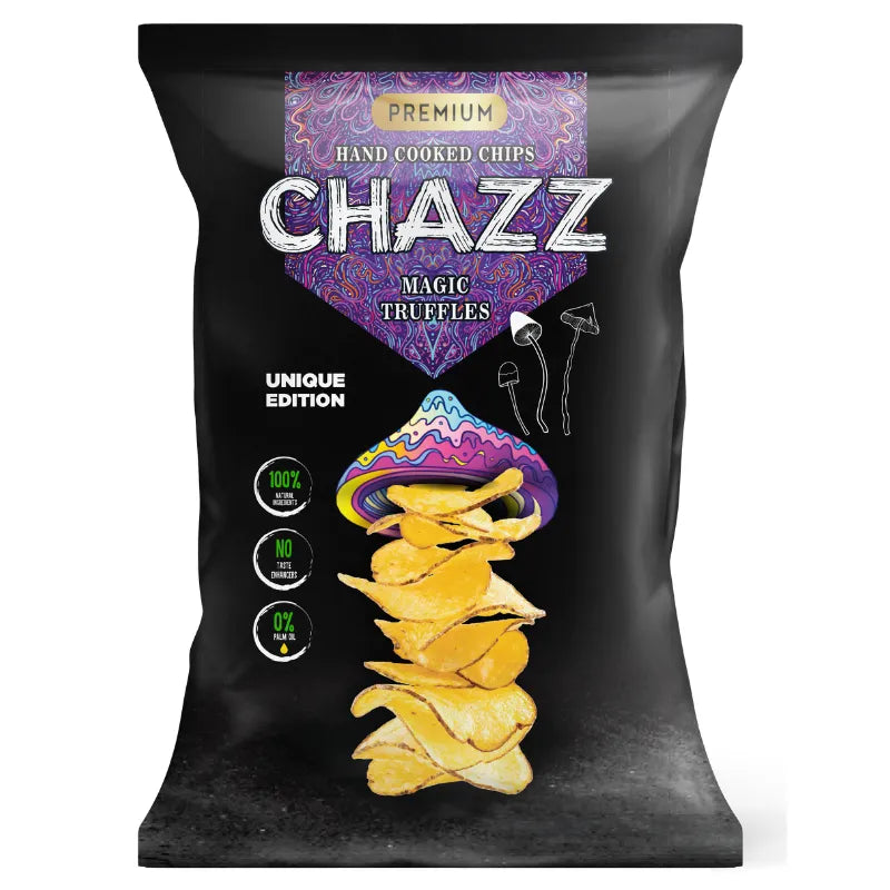CHAZZ HAND COOKED Potato chips with truffles, 90g. 