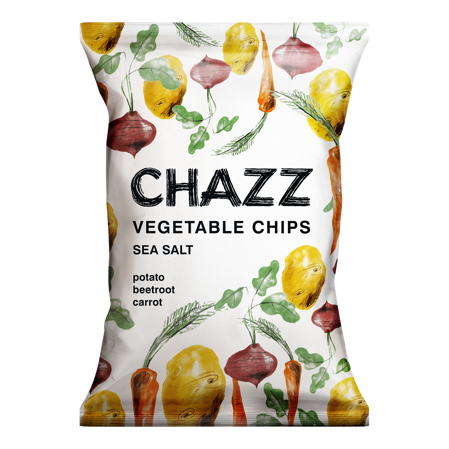 CHAZZ HAND COOKED Vegetable chips with sea salt