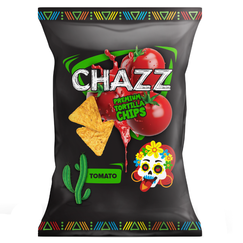 CHAZZ HAND COOKED tomato flavored tortilla chips, 100g. – CHAZZ CHIPS