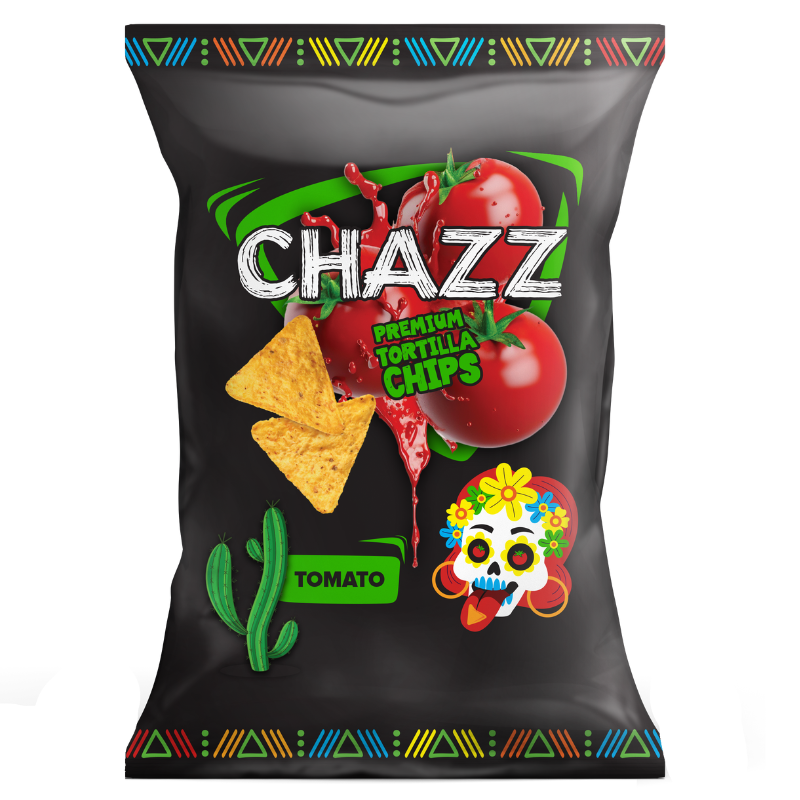 CHAZZ HAND COOKED tomato flavoured tortilla chips