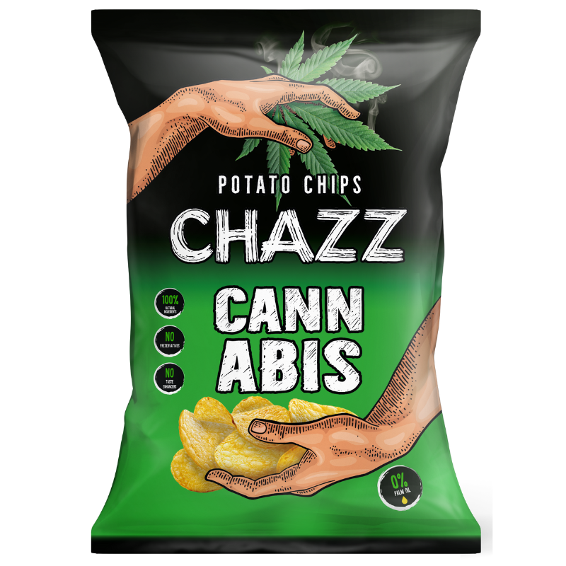 CHAZZ potato chips with hemp and jalapeno flavour