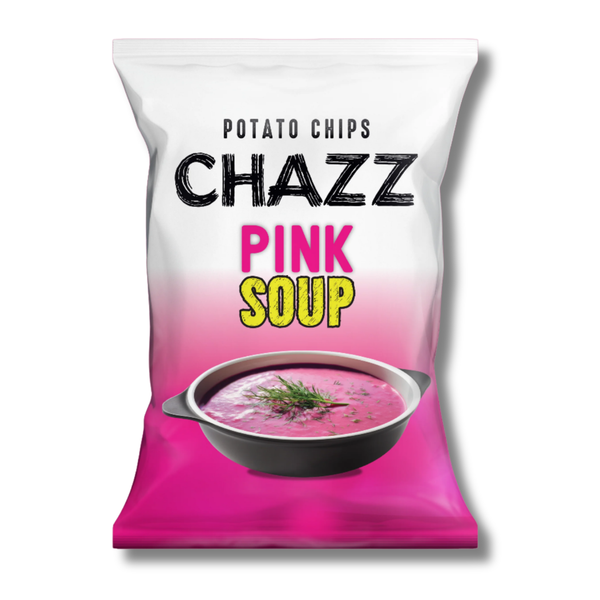 CHAZZ Pink Soup flavor chips, 130g. 
